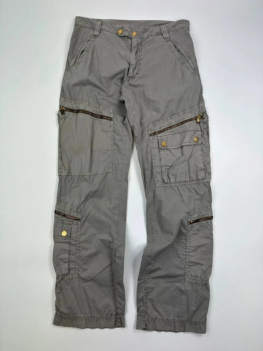 Dolce Gabbana Grey 2003 Cargo Zip Pants