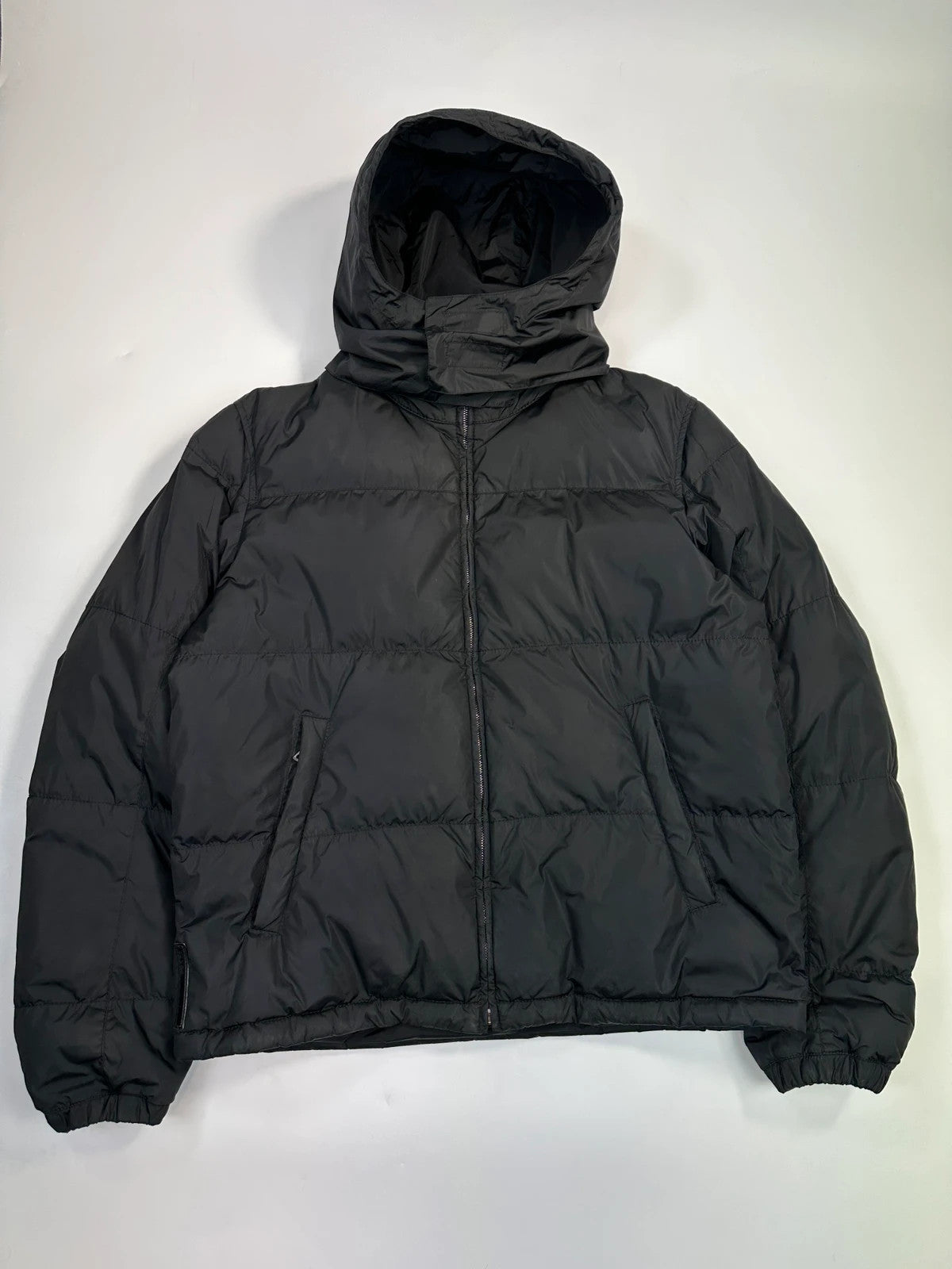 Prada Sport FW2008 Black Nylon Down Hooded Puffer Jacket