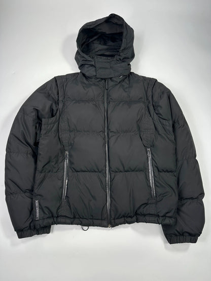 Prada Sport FW2007 Black Tech Nylon Removable Sleeves Down Puffer Jacket