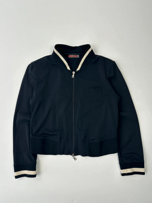 Prada Sport SS2003 Dark Navy Crop Track Jacket