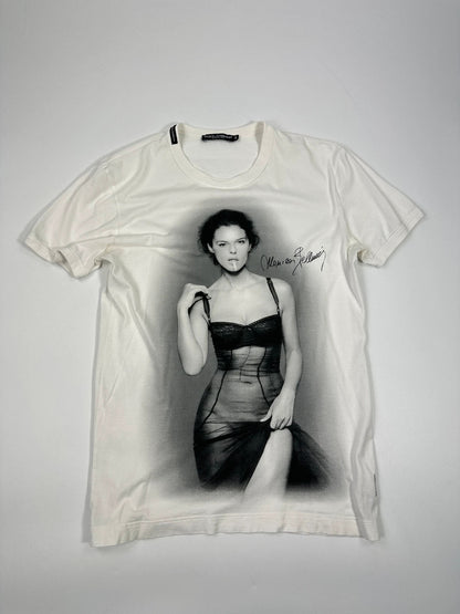 Dolce & Gabbana 2000s Monica Bellucci White Printed Tee