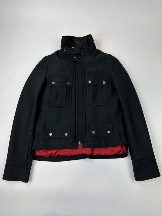 Dsquared 2 FW2004 Black Wool & Silk Cargo Multi Pocket Jacket