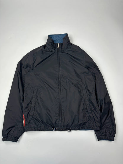 Prada Sport FW2016 Navy Blue & Black Reversible Nylon Jacket