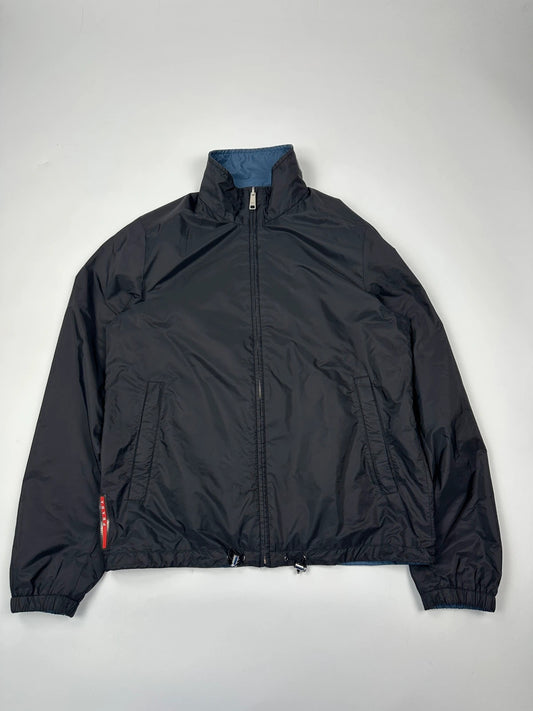 Prada Sport FW2016 Navy Blue & Black Reversible Nylon Jacket