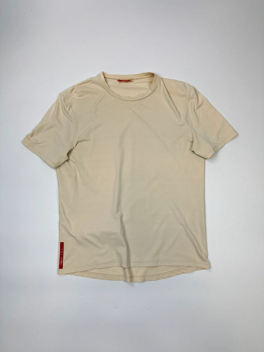 Prada Sport 00’s Beige Tee Short Sleeves Zip Pocket