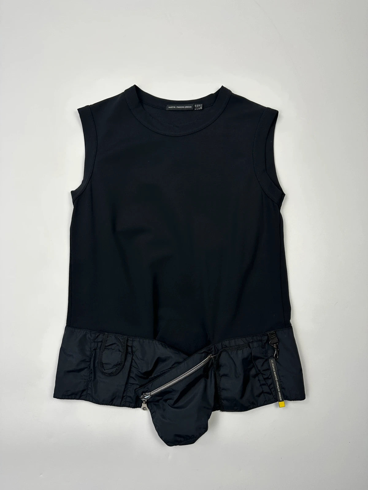 Marithé + François Girbaud 90’s Dark Navy Tech Nylon Belt Tank Top