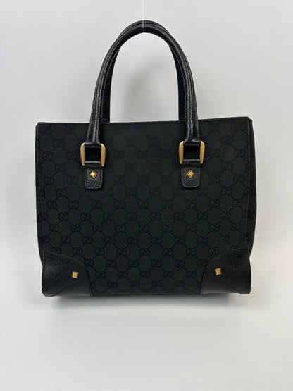 Gucci By Tom Ford Black GG Monogram Leather Handbag