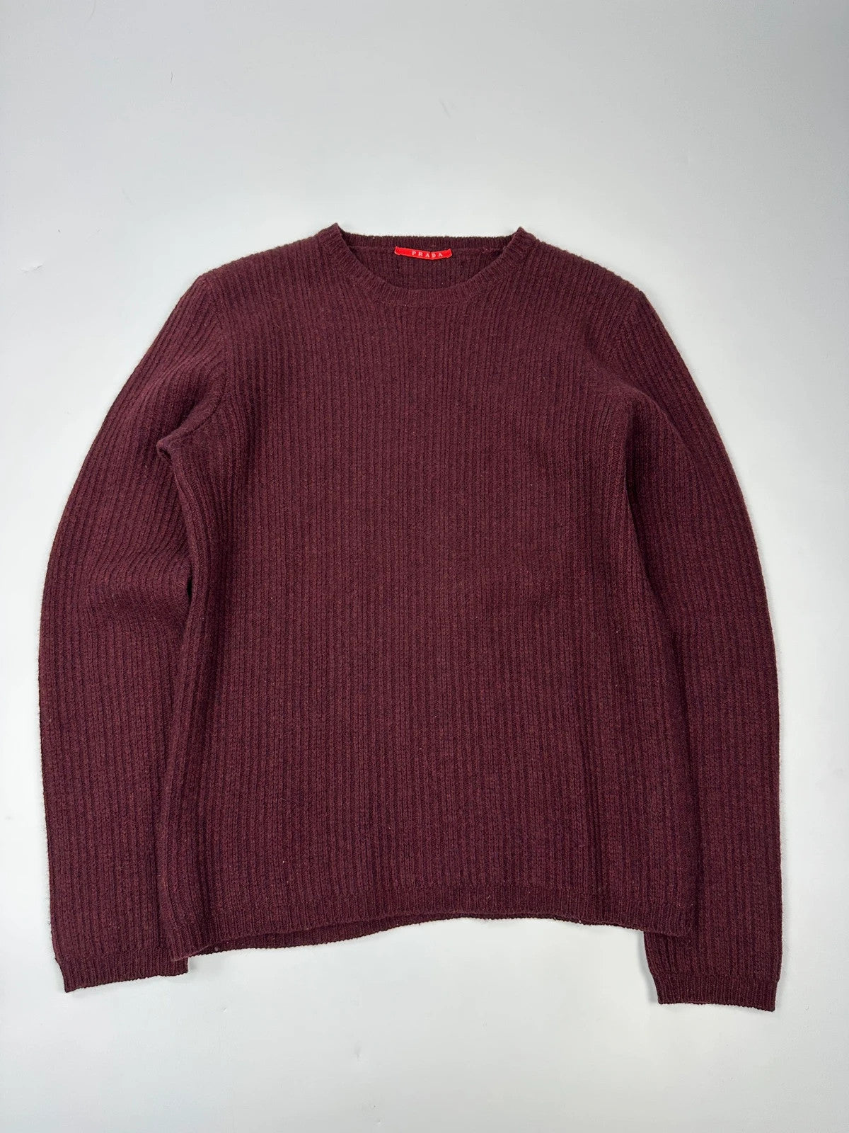 Prada Sport FW2008 Burgundy Wool Knit Sweater
