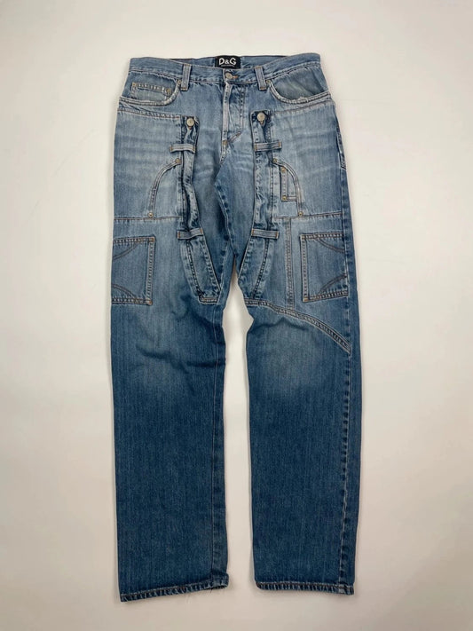 Dolce Gabbana 00’s Pockets Patchwork Jeans Pants Denim
