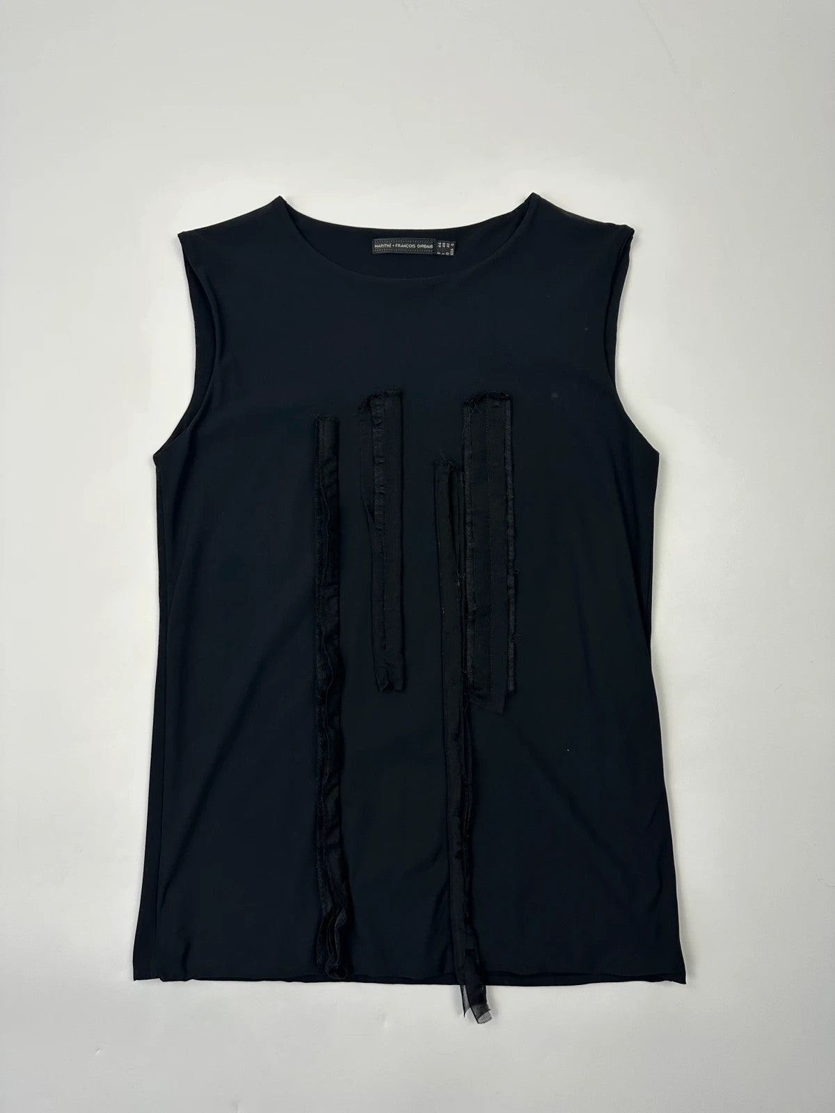 Marithé + François Girbaud 00’s Dark Navy Double Layer Tank Top