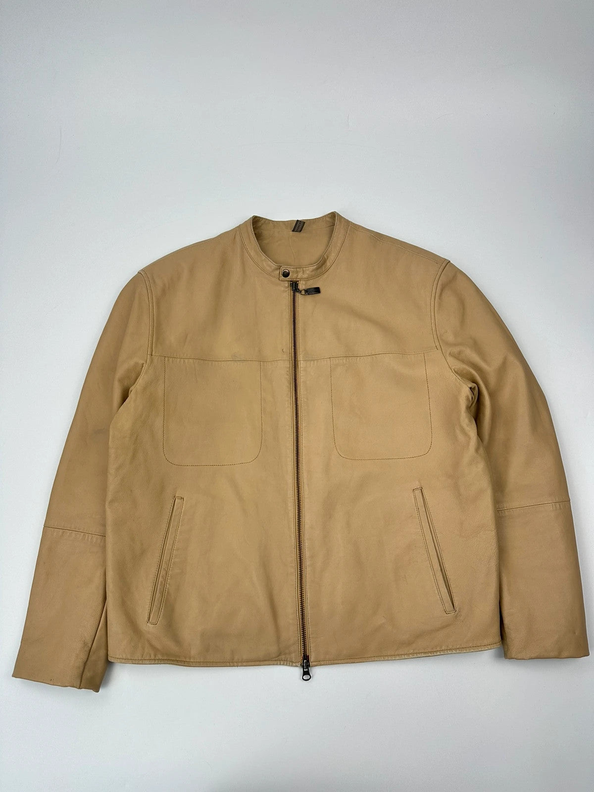 Givenchy 00’s Beige Leather Jacket Motor