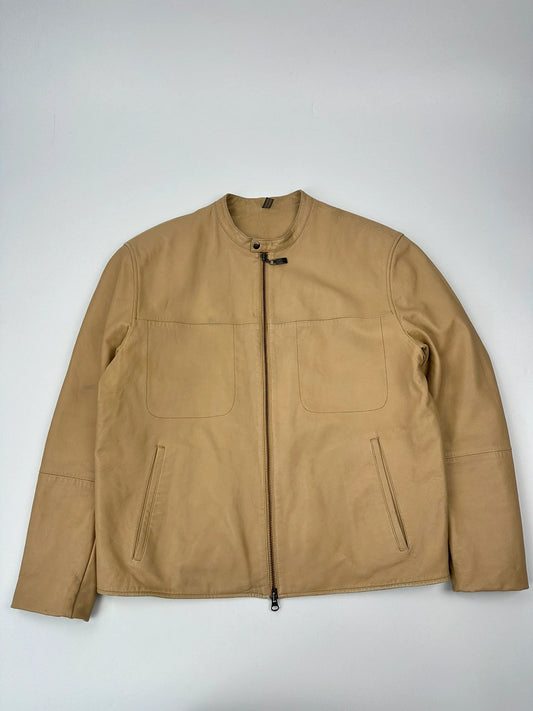 Givenchy 00’s Beige Leather Jacket Motor