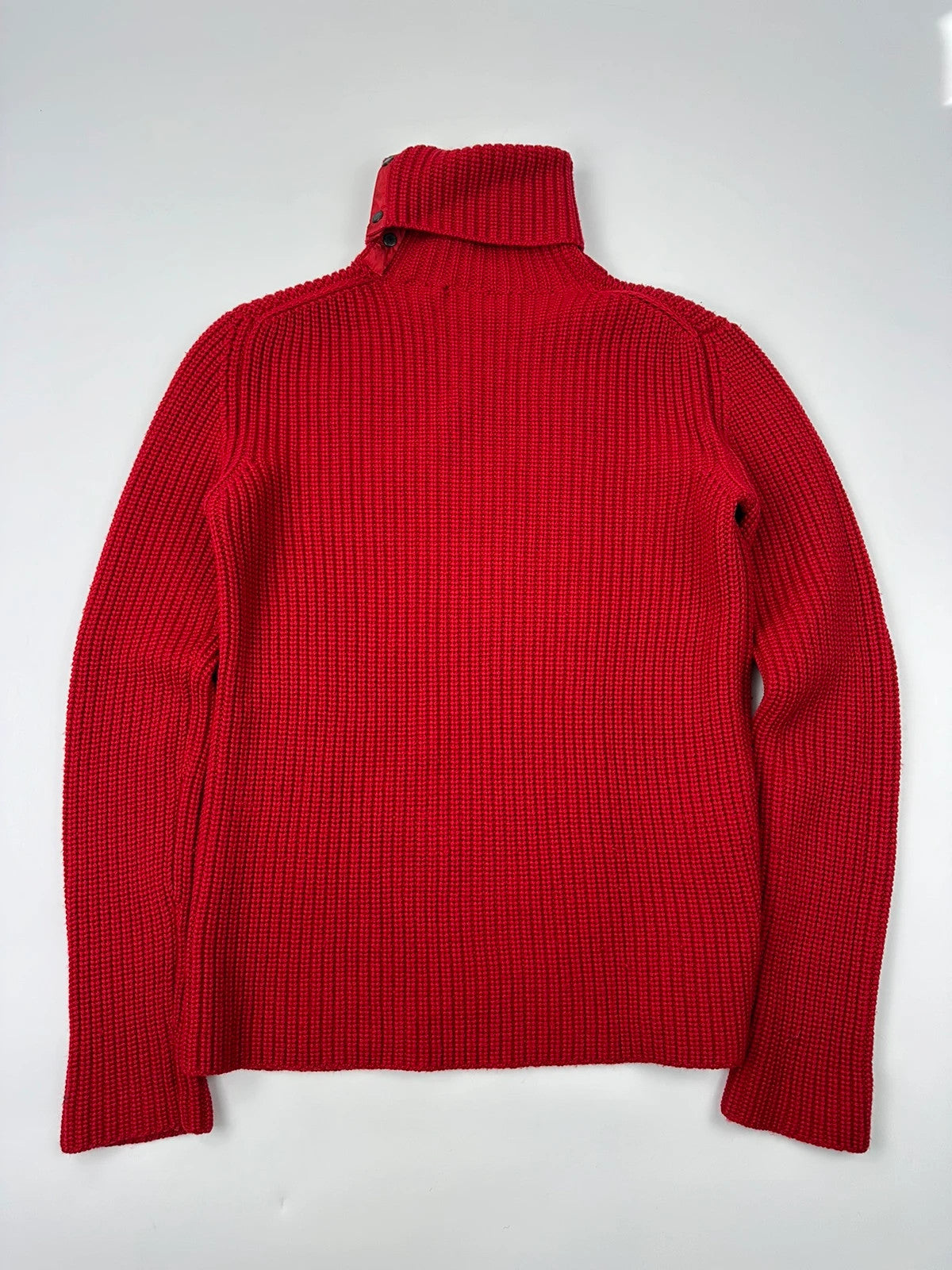 Prada Sport 00’s Red Wool High Turtle Neck Knit Sweater