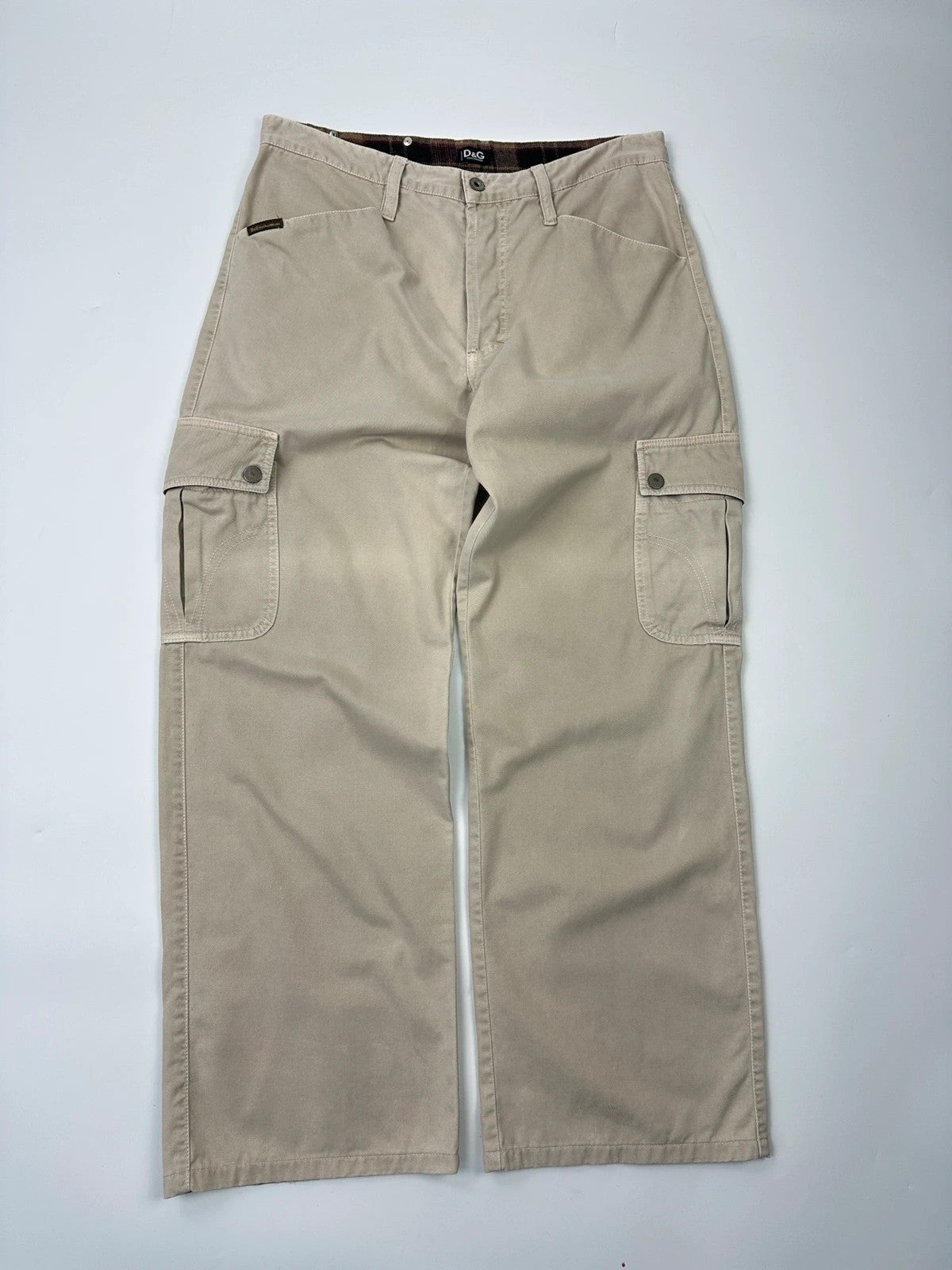 Dolce & Gabbana 00’s Beige Cargo Wide Legs Pants