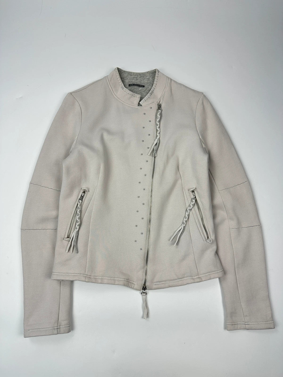 Marithé + François Girbaud 00’s Studded Side Zip Cottons Jacket