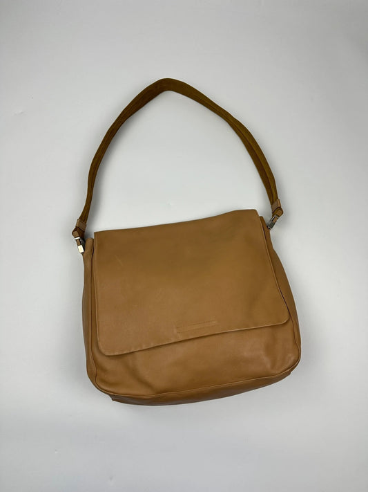 Prada Milano FW99 Beige Leather Messenger Straps Bag