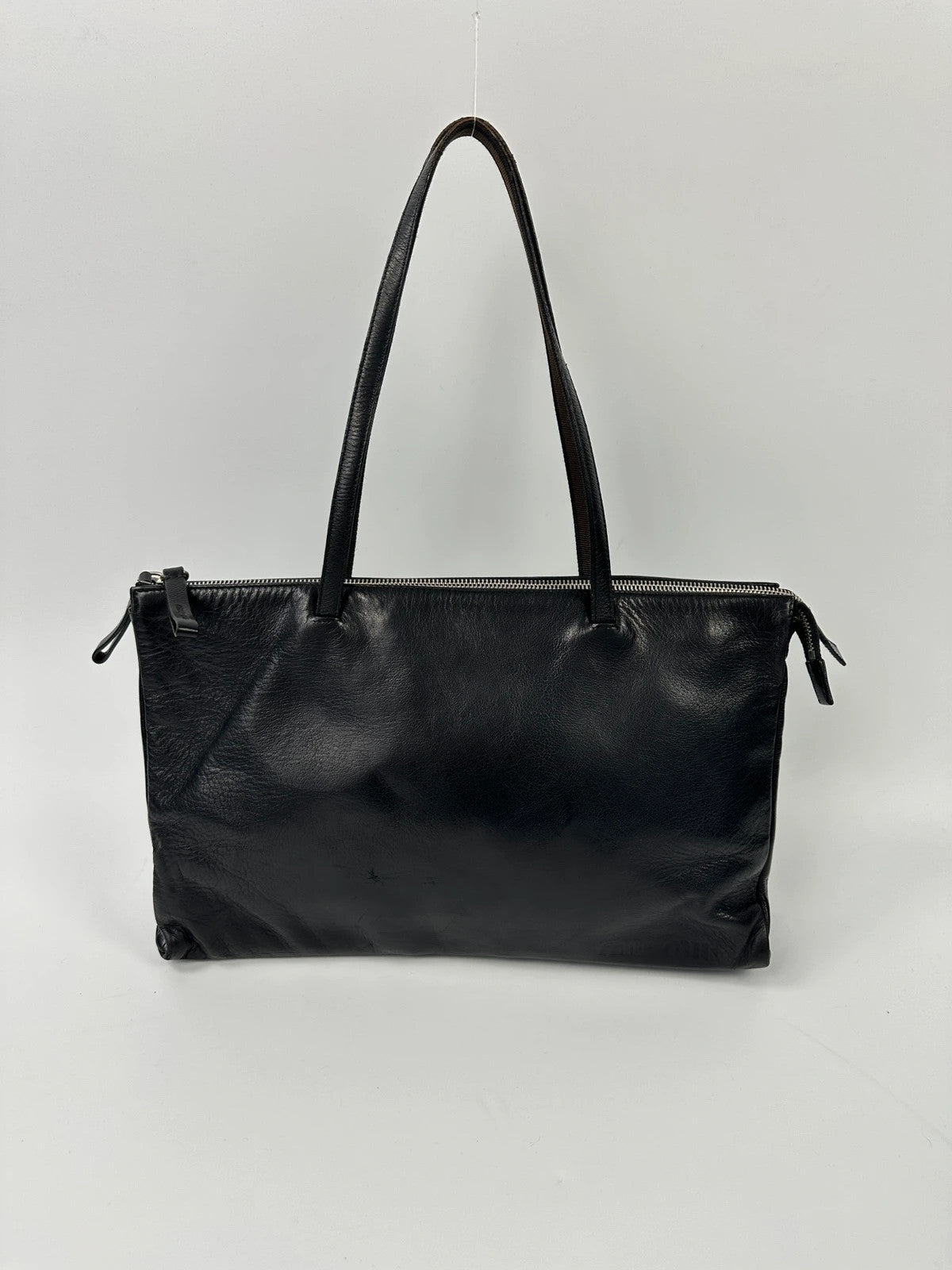 Miu Miu 90’s Black Leather ShoulderBag Rectangular