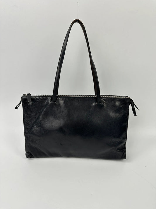 Miu Miu 90’s Black Leather ShoulderBag Rectangular