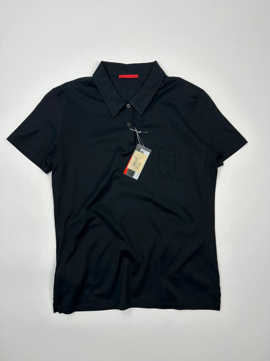 Prada Sport SS2008 Black Light Cotton Shirt Polo