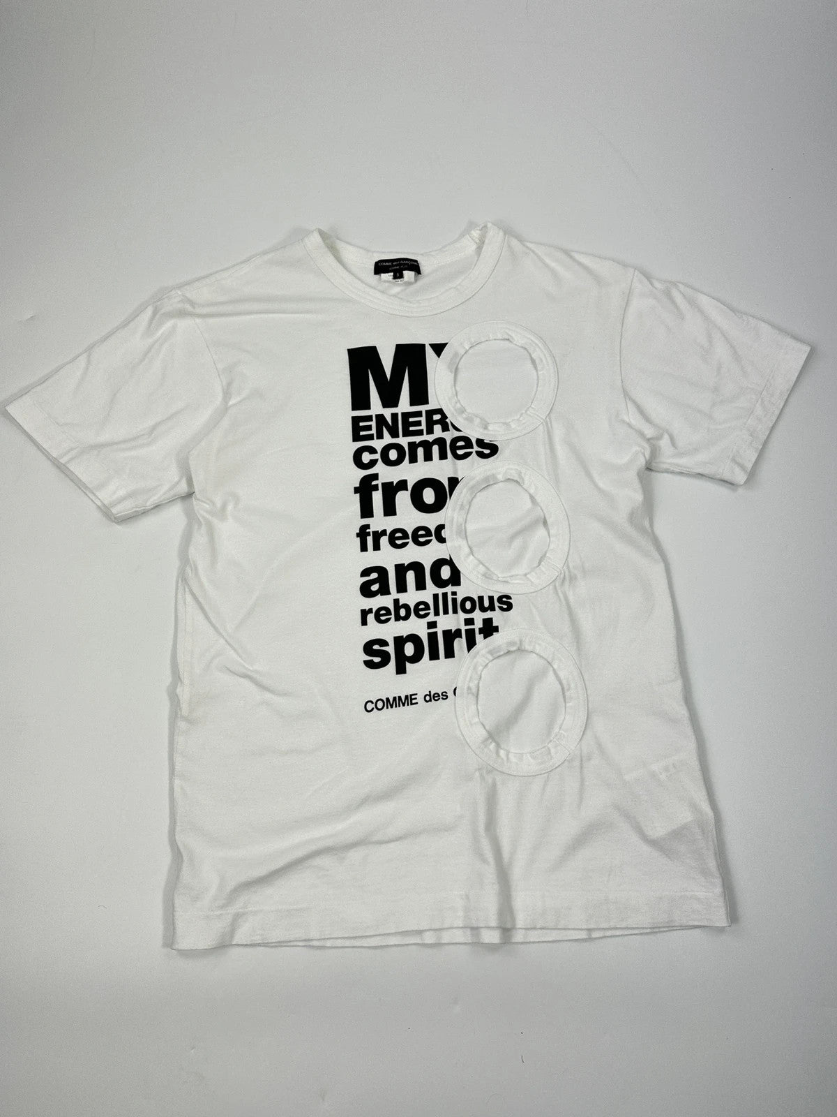 Comme Des Garçons AD2014 Holes White Tee