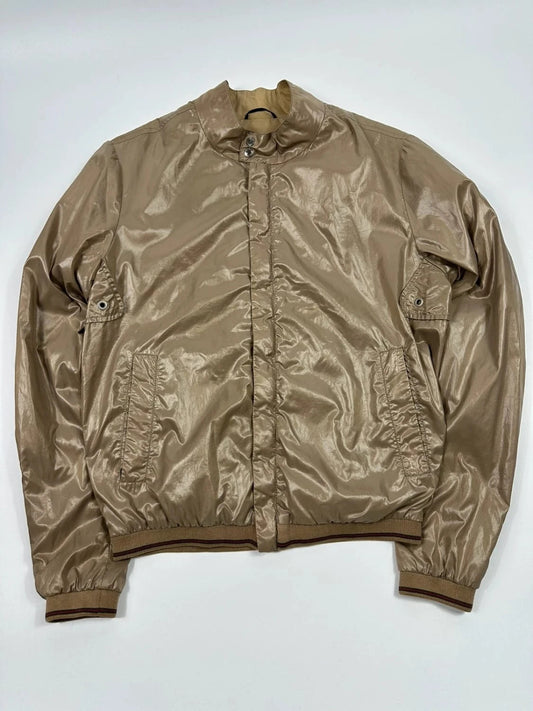 Gucci 00s Gold Cream Light Shiny Nylon Jacket
