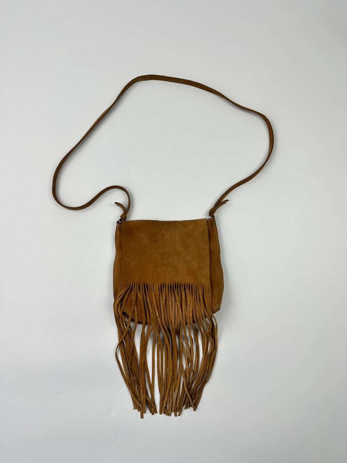 Miu Miu Early 90’s Suede Leather Fringes Cross Body Bag