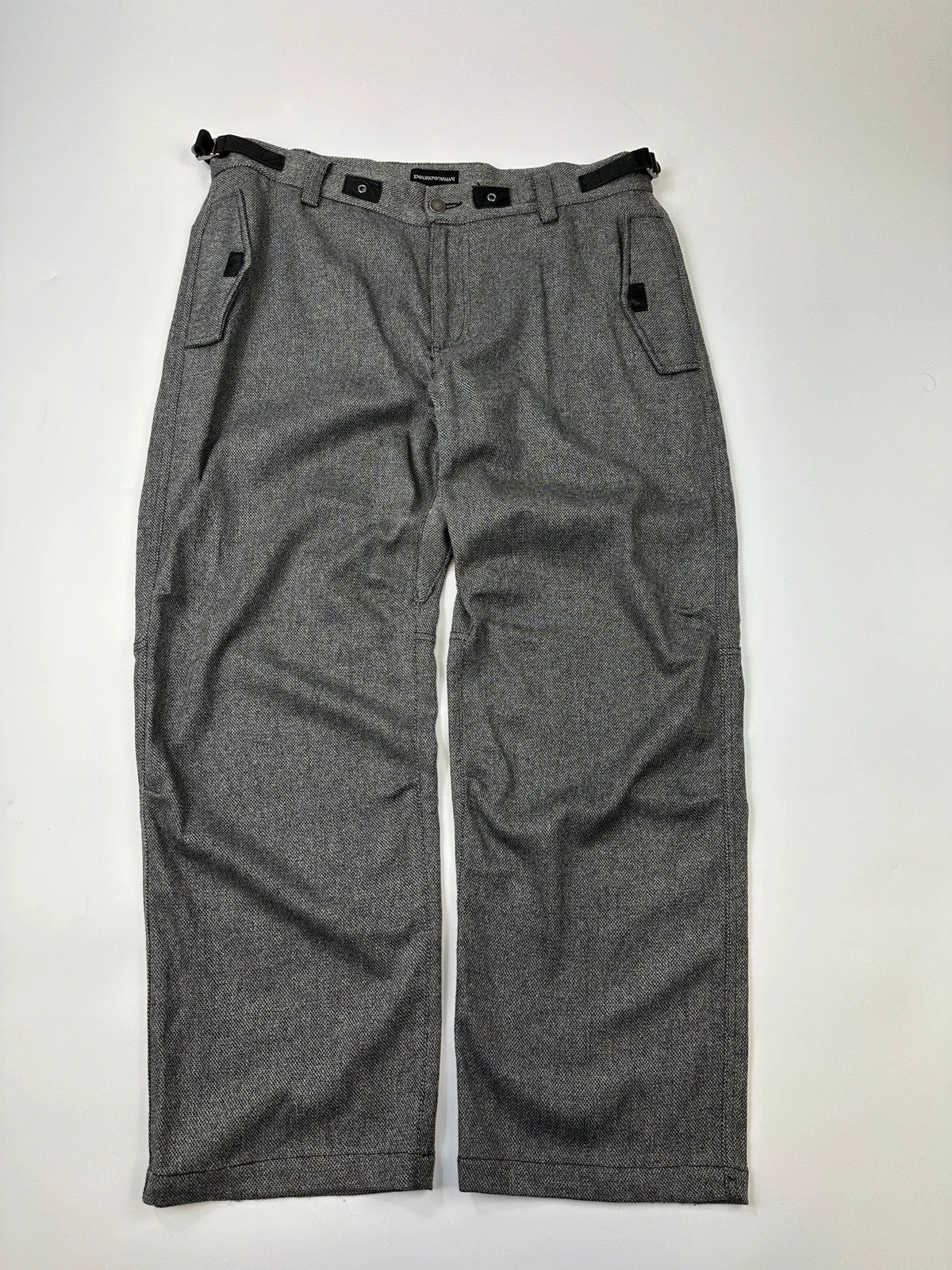 Emporio Armani FW2007 Grey Wool Wide Legs Dress Pants