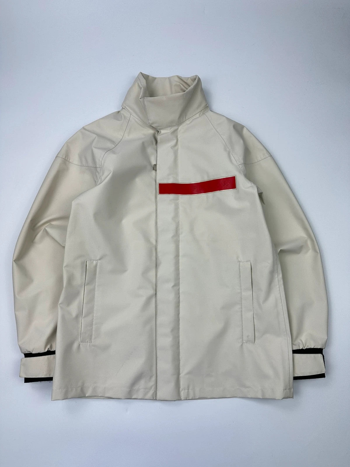 Prada Sport FW2000 White Sailing Rain Jacket Gore-TexTapped Seam