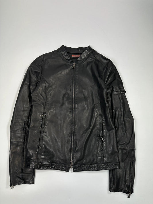 Prada Sport SS2006 Black Leather Jacket