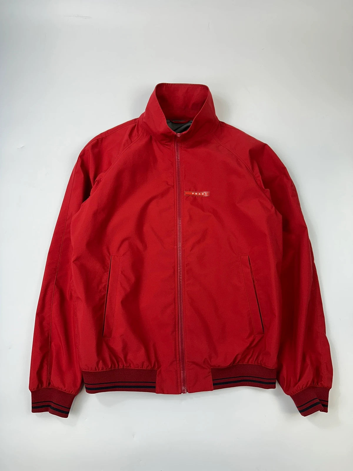 Prada Sport FW2014 Red Nylon Light Bomber Waterproof Jacket