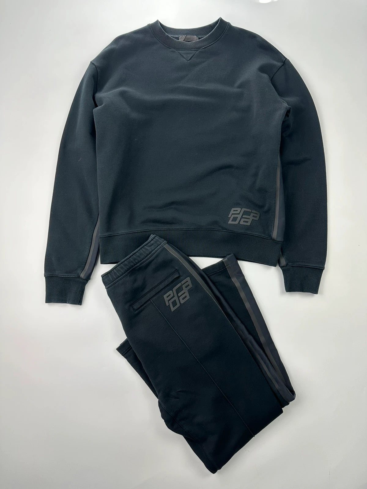 Prada SS2018 Black Logo TrackSuit Set Pants Sweater