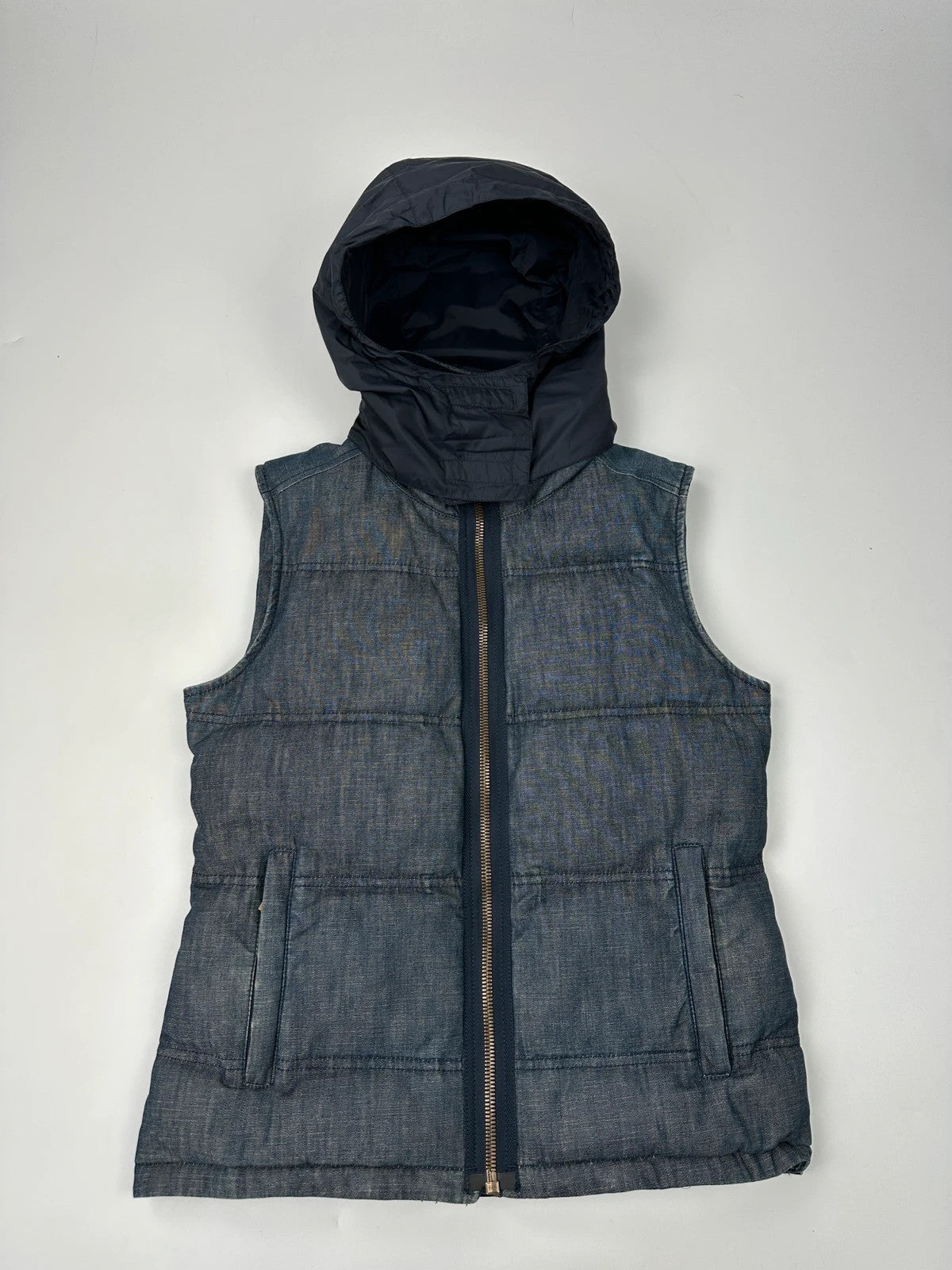 Prada Sport FW01 Denim Puffer Hooded Down Jacket