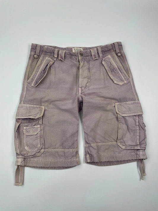 Dolce Gabbana FW2007 Military Cargo Multi Pocket Punk Faded Denim Short Jorts