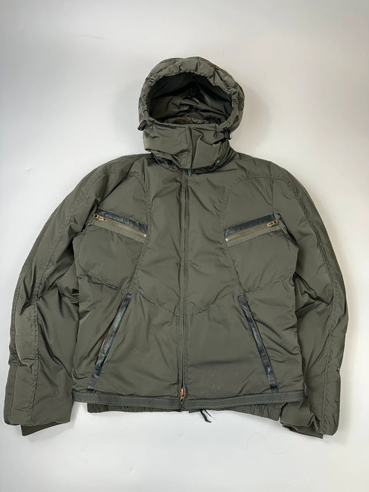 Marithé + François Girbaud 00’s Khaki Hooded Down Puffer Jacket