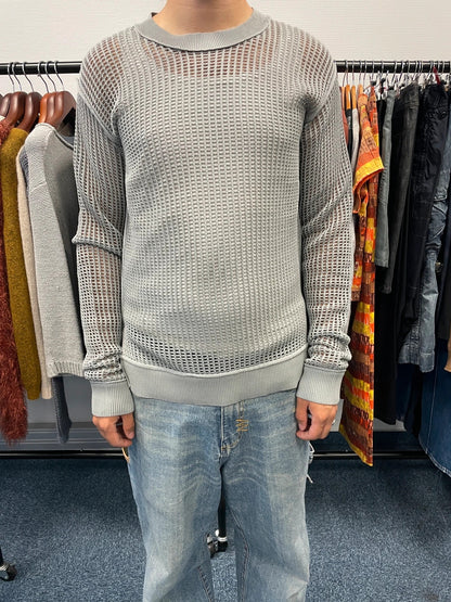 Dolce & Gabbana 00’s Grey Mesh Knit Sweater