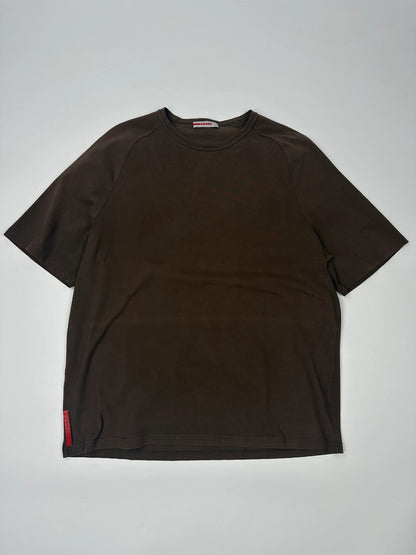 Prada Sport 00’s Brown Short Sleeve Tee Zip Pocket