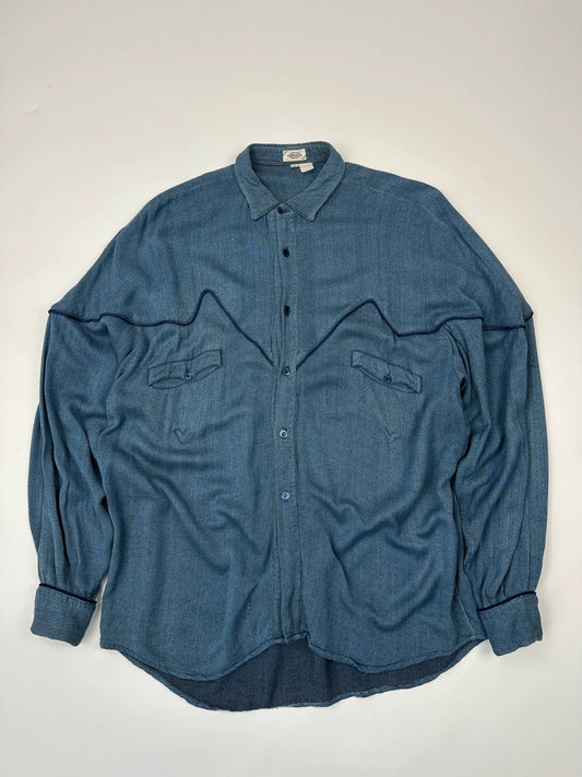 Marithé + François Girbaud 90’s Blue Oversized Shirt