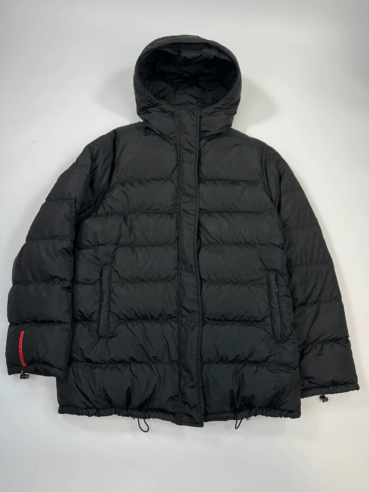 Prada Sport FW2002 Black Nylon & Down Hooded Puffer Jacket