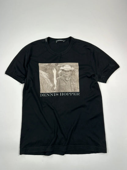 Dolce Gabbana 00’s Black Dennis Hopper Printed Tee
