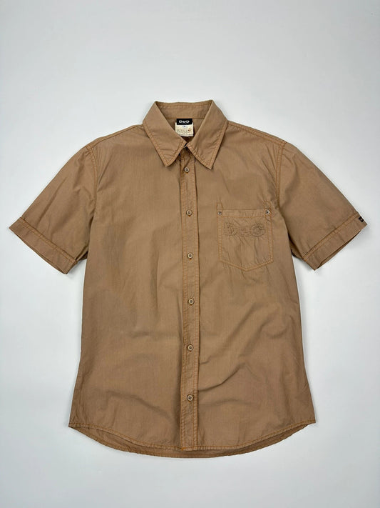 Dolce & Gabbana 00’s Beige Brown Front Pocket Shirt