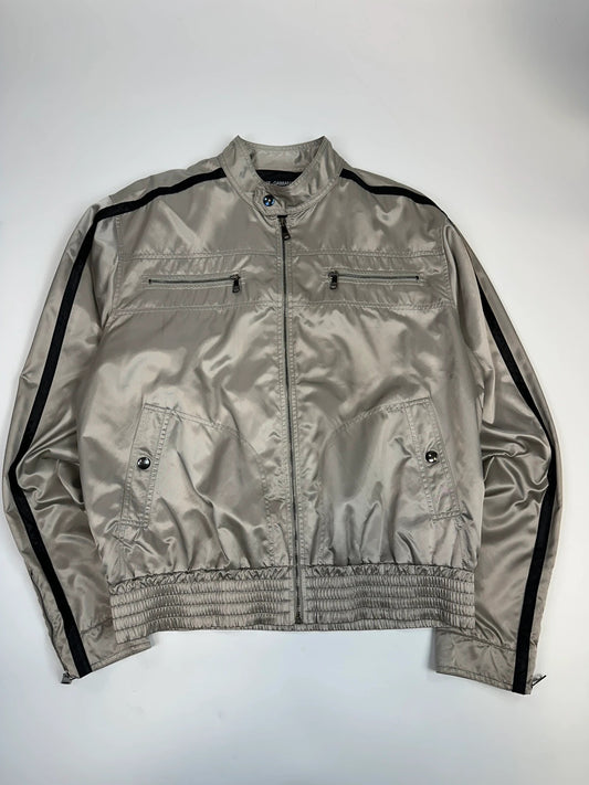 Dolce & Gabbana 00s Nylon Grey Shiny Silver Jacket