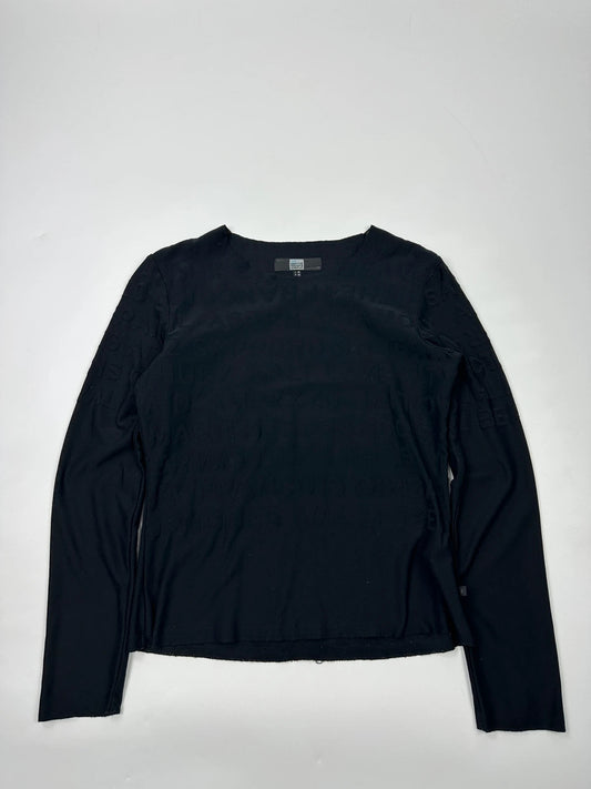 Marithé + François Girbaud 90s Actlive Lettering Black Longsleeves