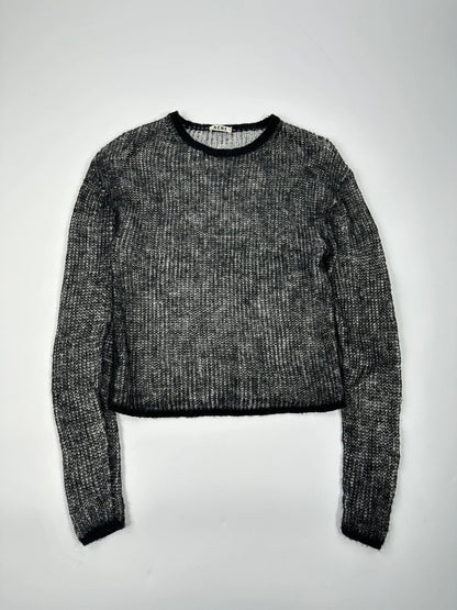 Acne Studio 00’s Black & White Mesh Cashmere & Wool Knit Sweater