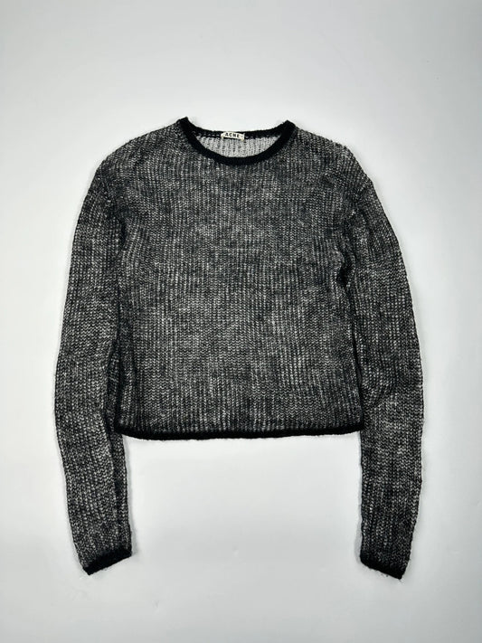 Acne Studio 00’s Black & White Mesh Cashmere & Wool Knit Sweater
