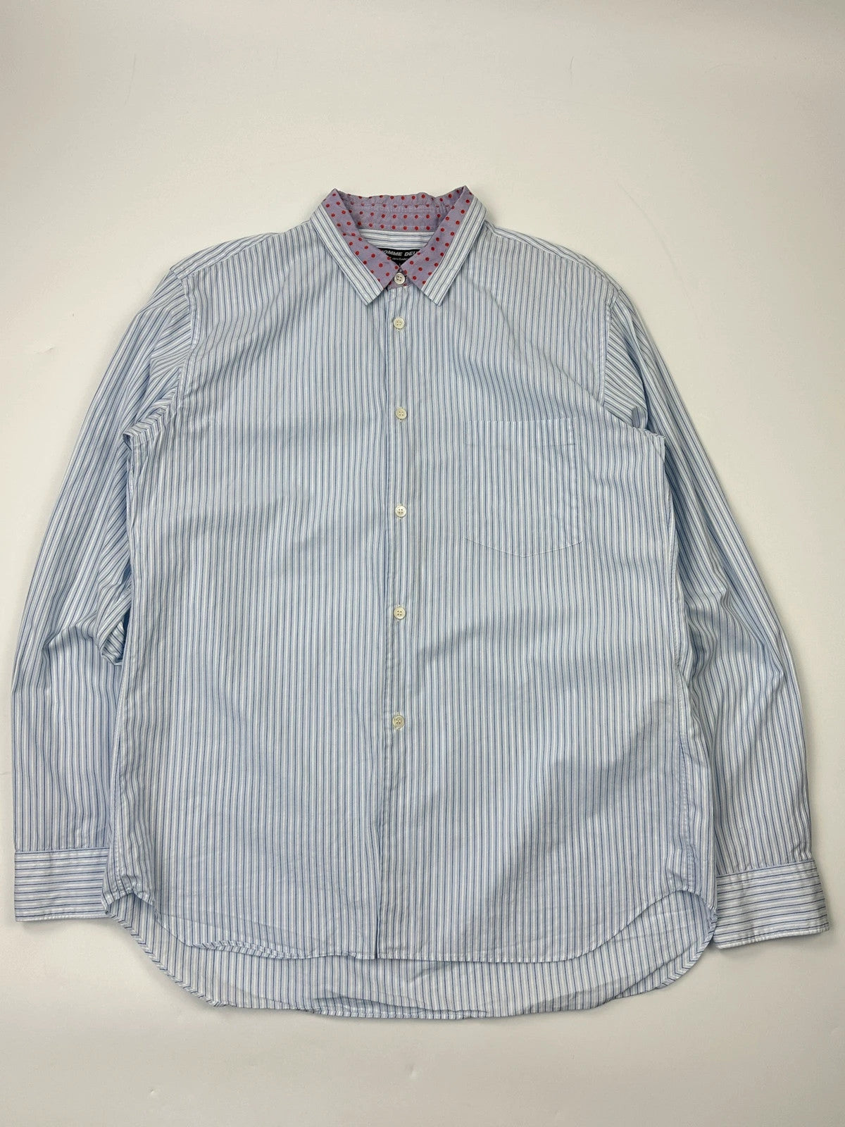 Comme Des Garçons Homme Deux AD2015 Bleu Stripes Longsleeves Shirt