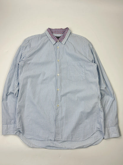 Comme Des Garçons Homme Deux AD2015 Bleu Stripes Longsleeves Shirt