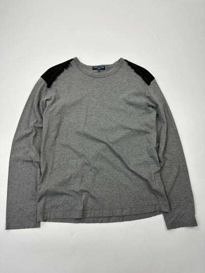 Comme Des Garçons HommenAD2007 Grey Tartan Cotton & Wool Longsleeves Tee
