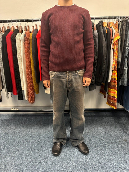 Prada Sport FW2008 Burgundy Wool Knit Sweater
