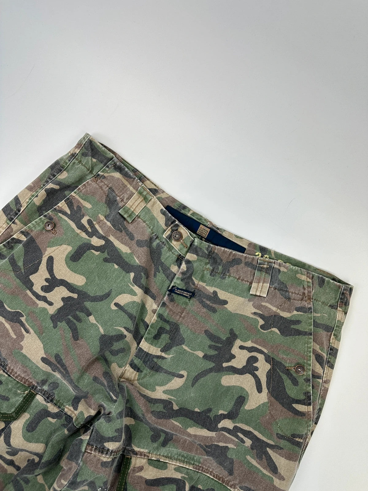 Marithé + François Girbaud 00’s Camo Baggy Straps Denim Pants
