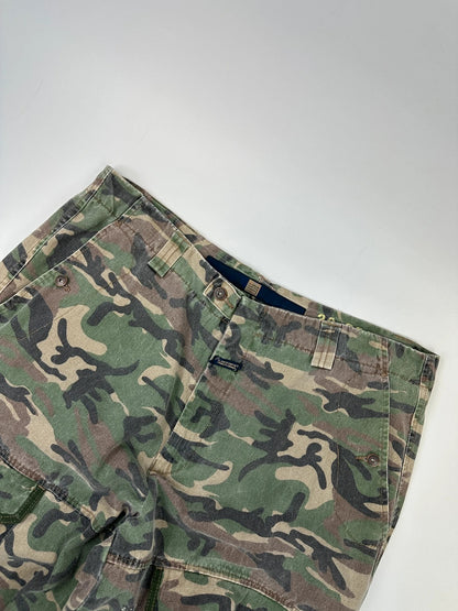 Marithé + François Girbaud 00’s Camo Baggy Straps Denim Pants